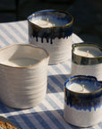 Large Blue Ombré Garden Candle