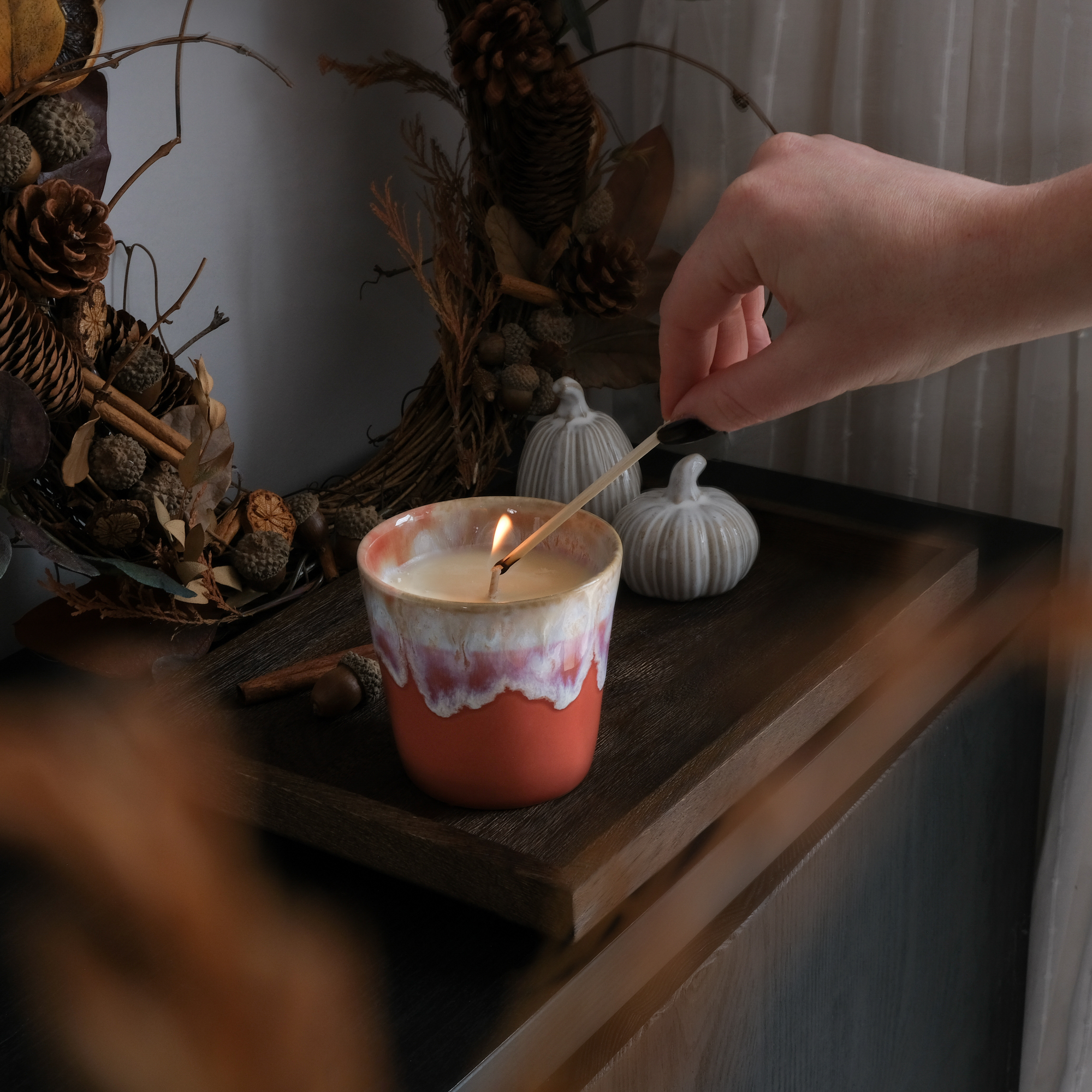 Sticky Ginger Chai Coffee Cup Candle
