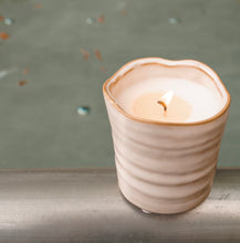 Load image into Gallery viewer, Cream Ribbed Garden Candle
