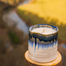 Load image into Gallery viewer, Blue ombré garden candle
