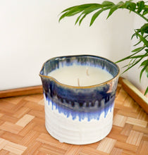 Load image into Gallery viewer, Large Blue Ombré Garden Candle
