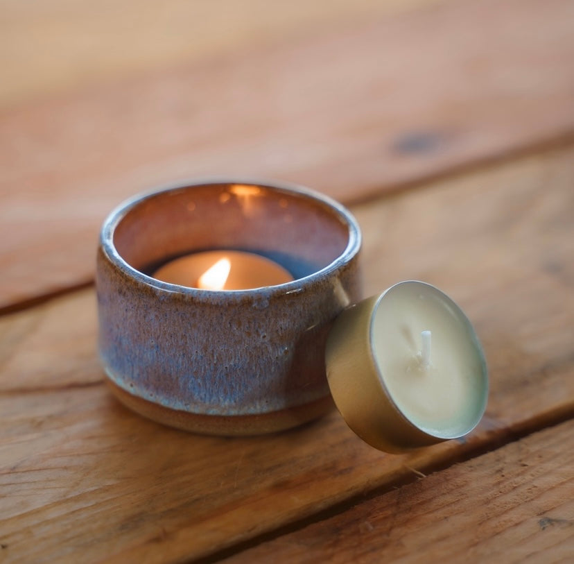 The Mountains - ceramic tealight holder + tealights set