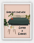 Coffee and Candles Print