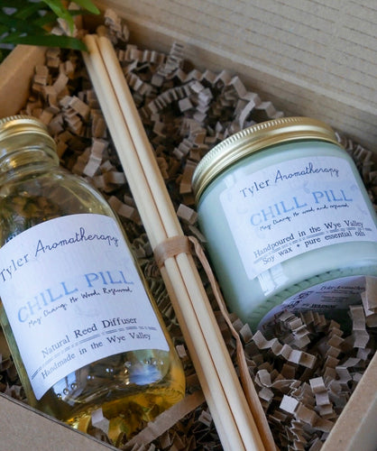 chill pill candle gift set