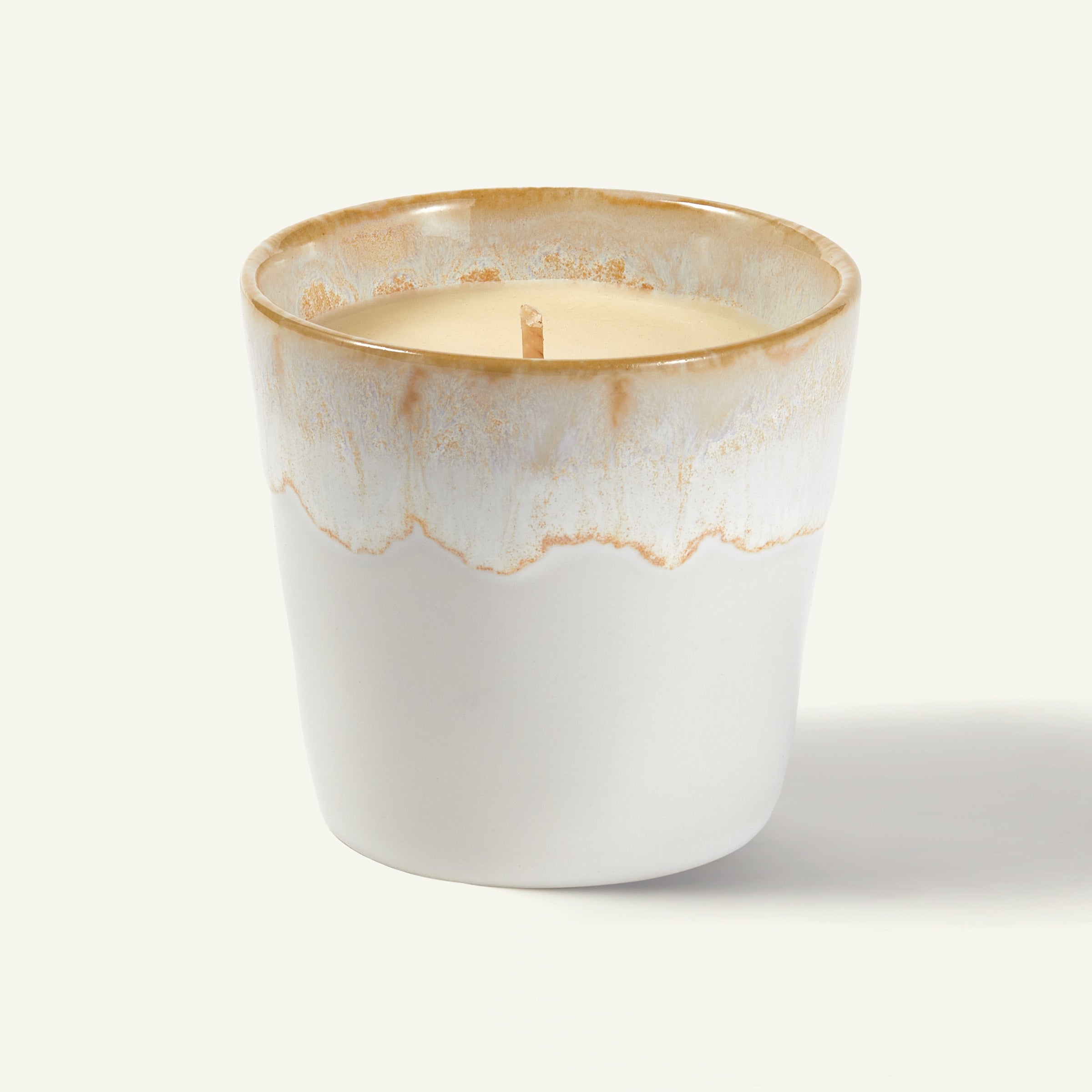 Stollen Coffee Cup Candle in white ceramic tumbler