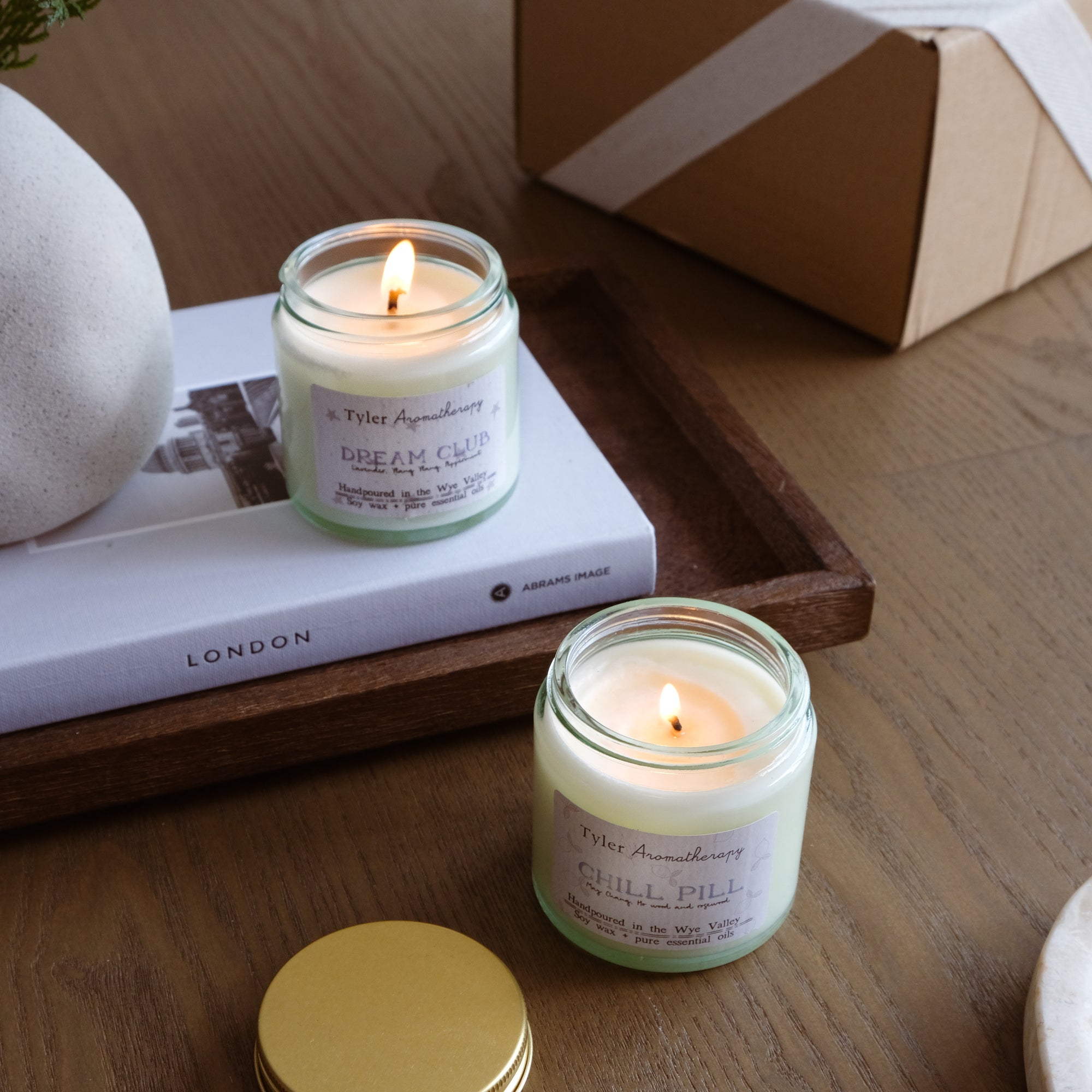 Calming mood candle duo set