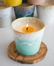 Load image into Gallery viewer, AQUA Coffee Cup Candle
