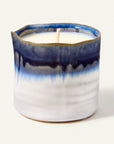 Blue ombré garden candle
