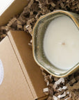 Ceramic Garden Candle and Tealights Gift Set