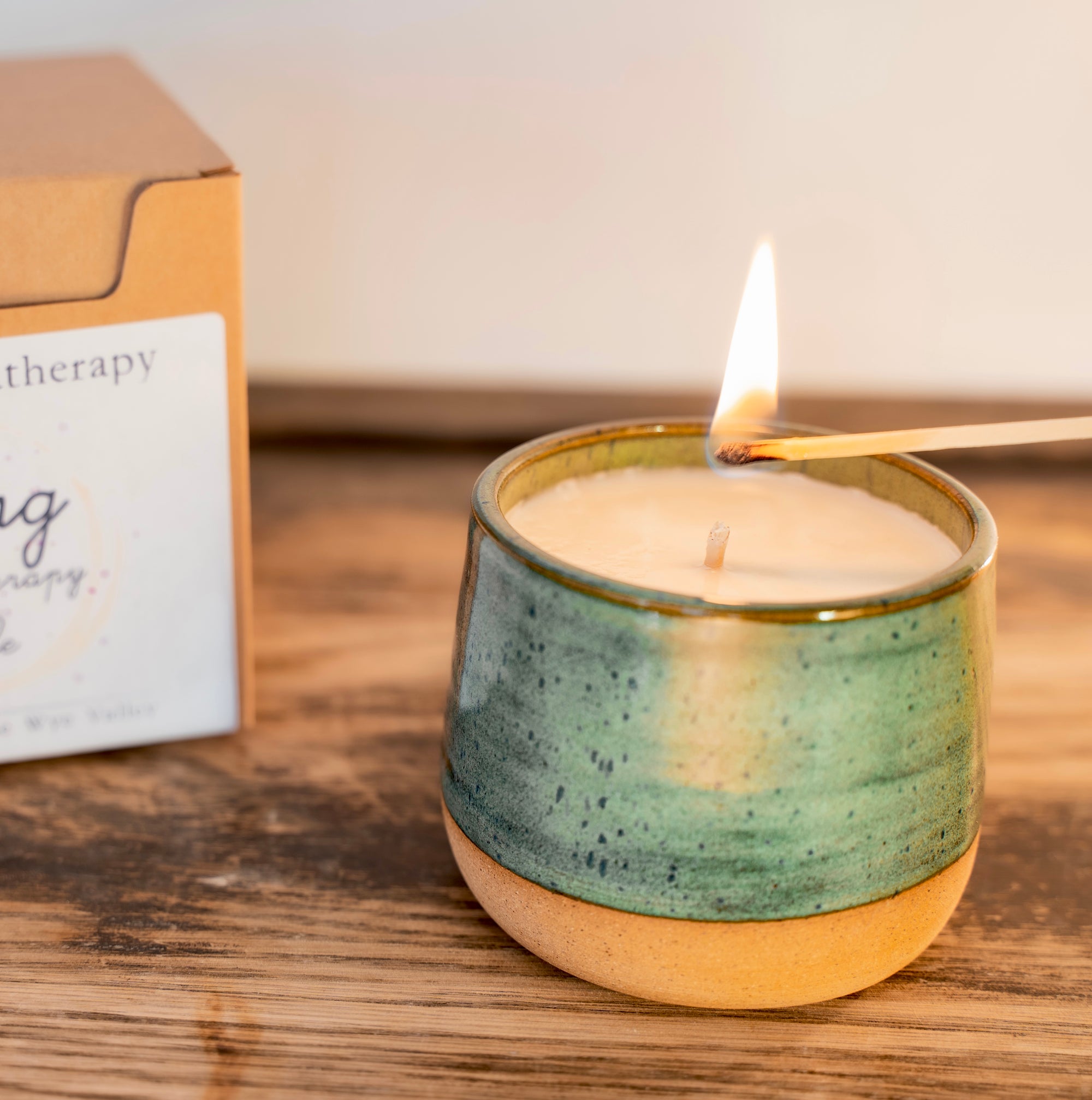 Yang Green Ceramic Candle