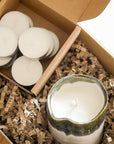 Ceramic Garden Candle and Tealights Gift Set