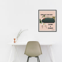 Load image into Gallery viewer, Coffee and Candles Print
