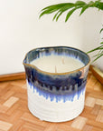 Large Blue Ombré Garden Candle