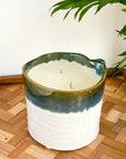 Large Green Ombré Garden Candle