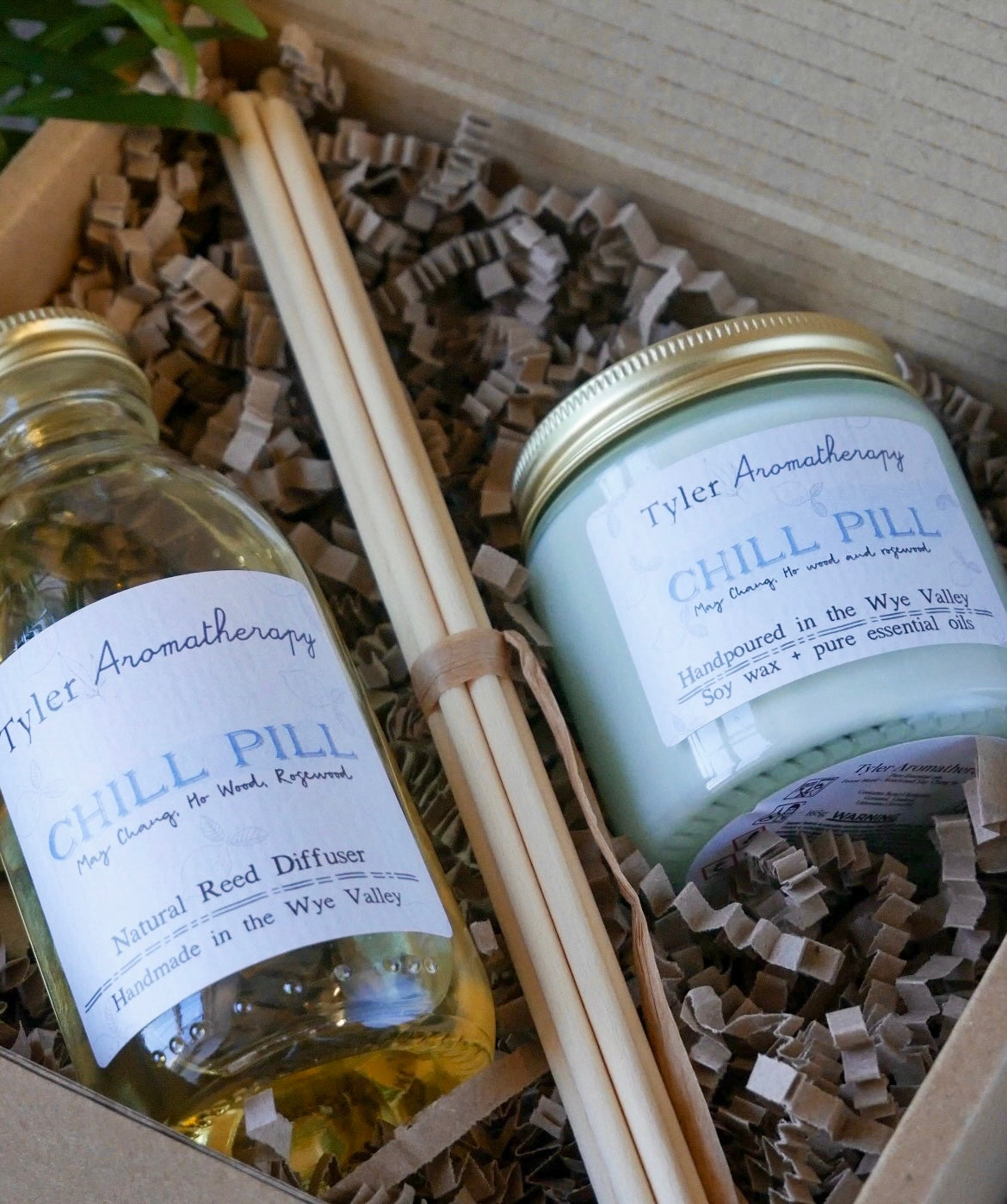 chill pill candle gift set